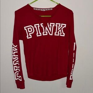 Victoria’s Secret PINK Logo Sweatshirt – Maroon, Size XS/S